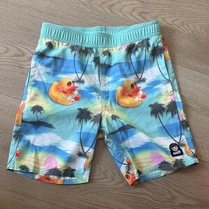 Neff Kids Tropical Paradise Swim Shorts - 
Blue and Orange